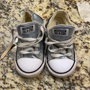 Blue Shimmery Converse